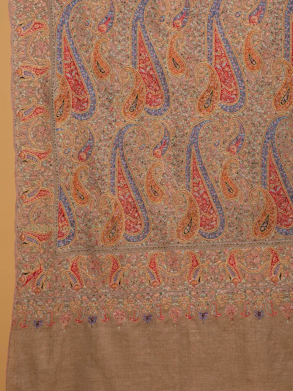Handloom Pure Pashmina Shawl-Jama