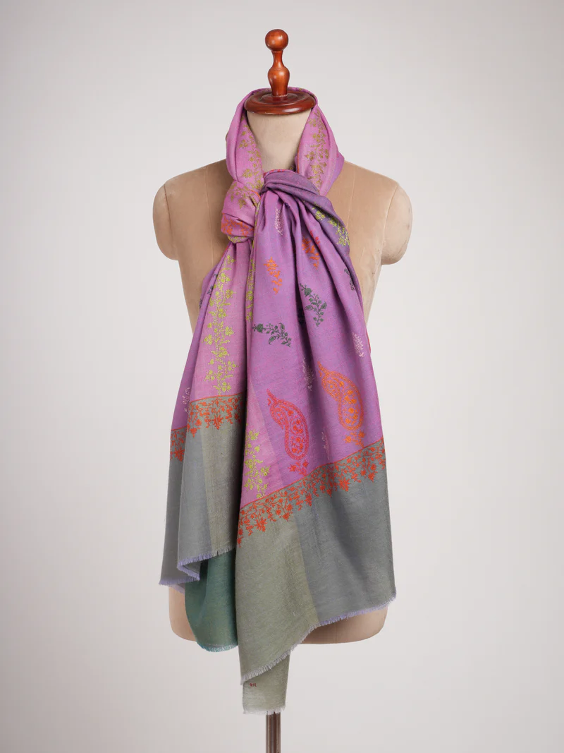 Embroidered Pure Pashmina Shawl